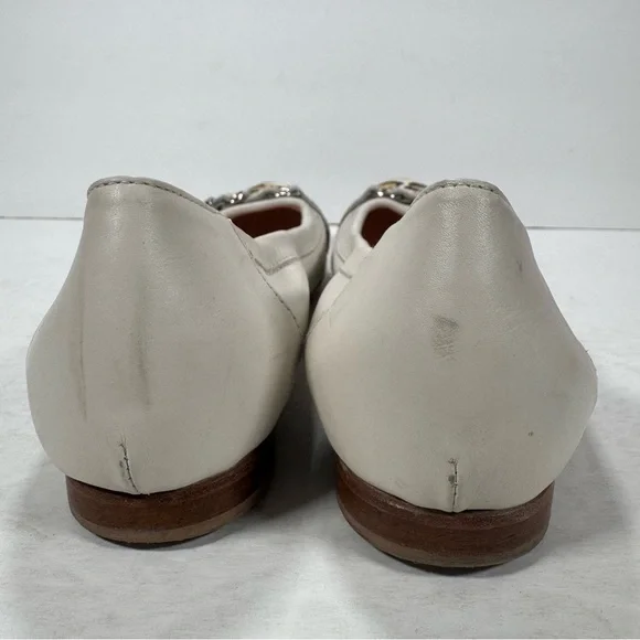 AGL Attilio Giusti Leombruni Cream Metallic Leopard Print Captoe Flats Size 9 - Picture 5 of 12